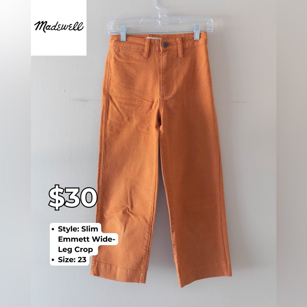 Brand Madewell  Size 23  Color NutmegOrange  Condition Great